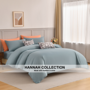 Hannah Collection Soridokara 900TC Microfiber Fitted Sheet Set Solid Colour Bedsheet