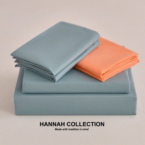 Hannah Collection Soridokara 900TC Microfiber Fitted Sheet Set Solid Colour Bedsheet
